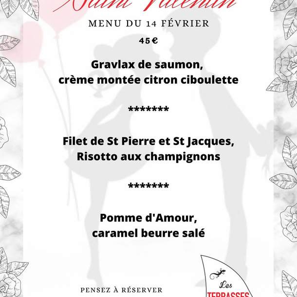 Repas de Saint-Valentin - Les Terrasses du Port